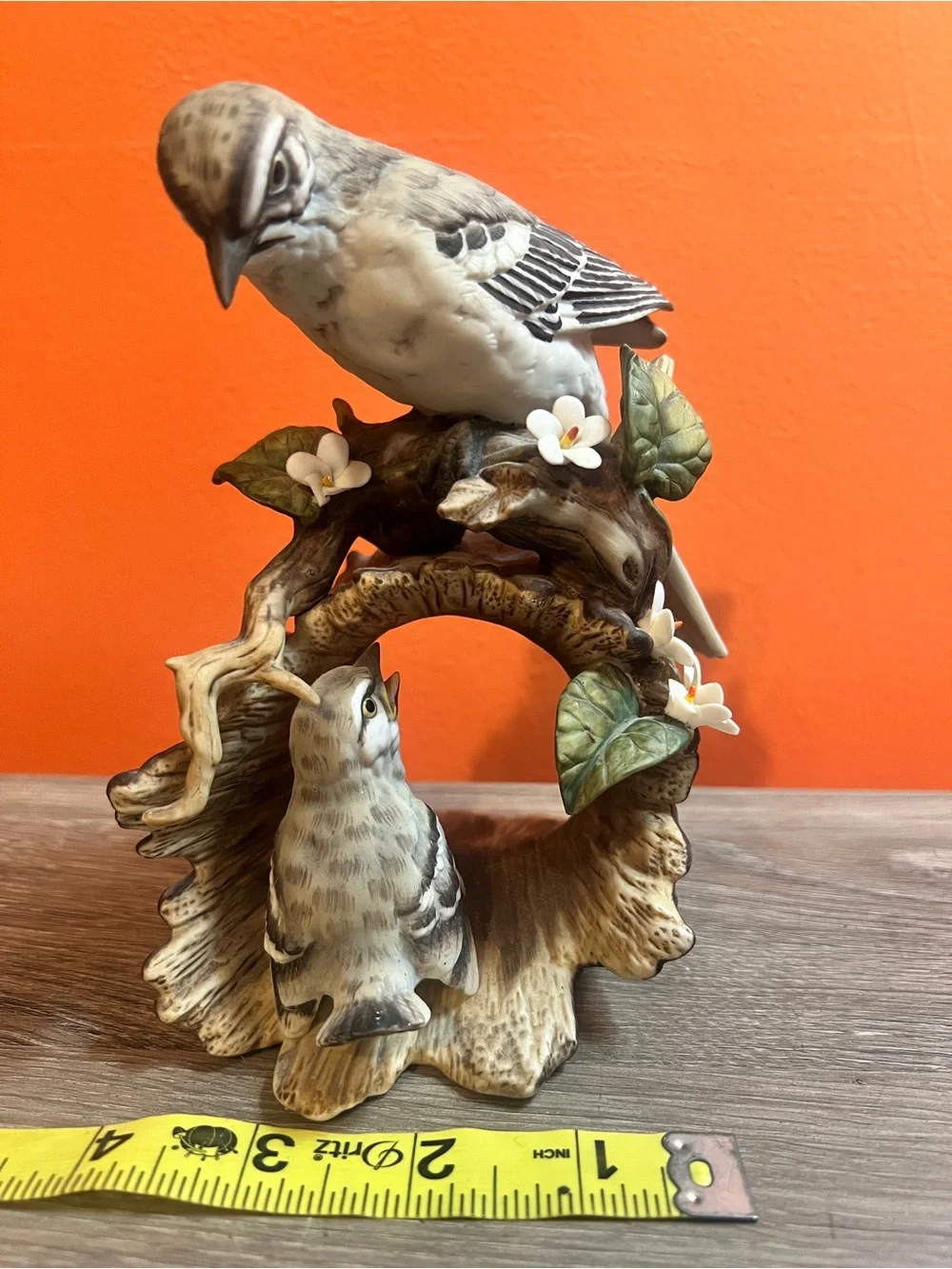 Vintage Masterpiece Porcelain Bird and Baby Figurine from Homco